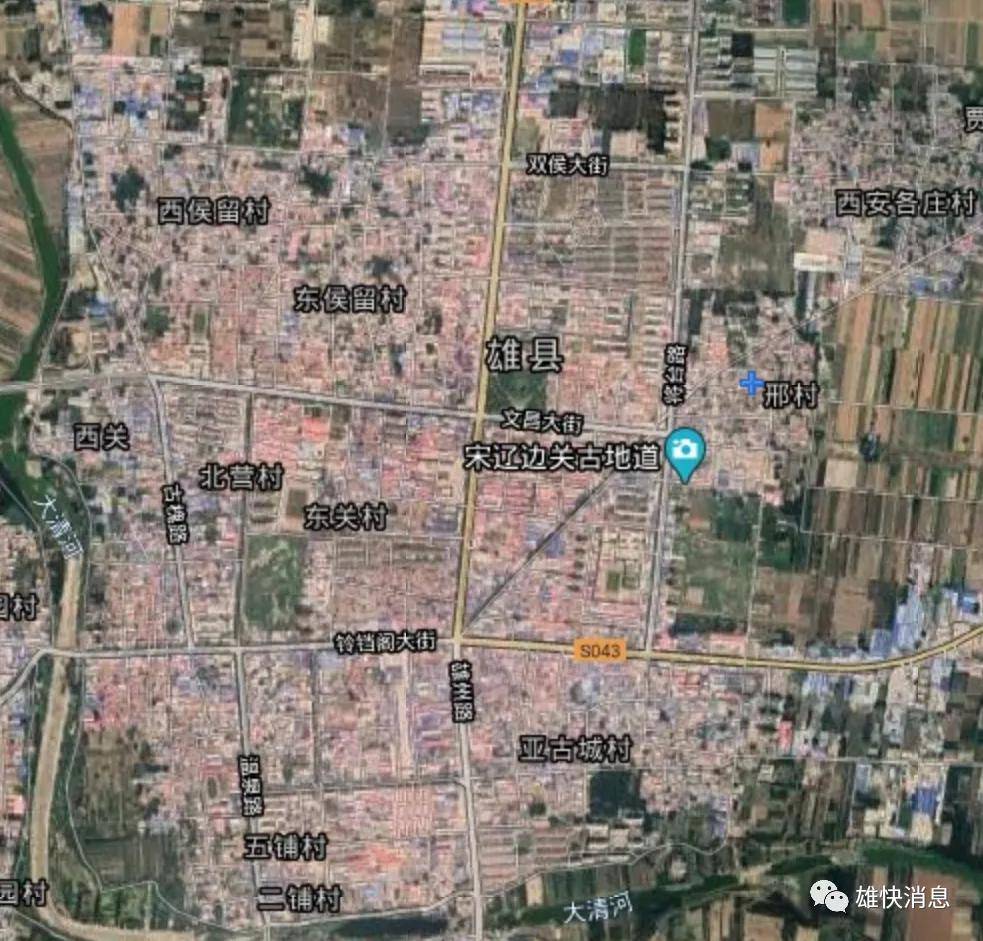 上圖中綠色的是容城縣的安置小區